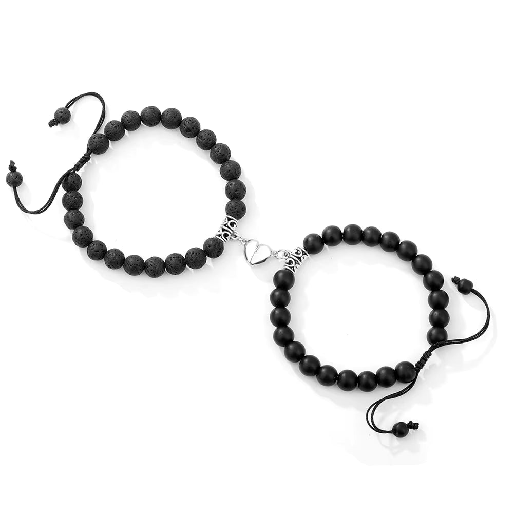 Nordfyn™ Själarna – Magnetiskt Pararmband med Äkta Natursten