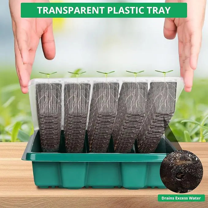 GrönStart™ Komplett Odlingstartkit – 80 Plantceller + Kraftfull LED Växtbelysning