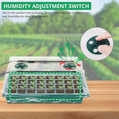 GrönStart™ Komplett Odlingstartkit – 80 Plantceller + Kraftfull LED Växtbelysning