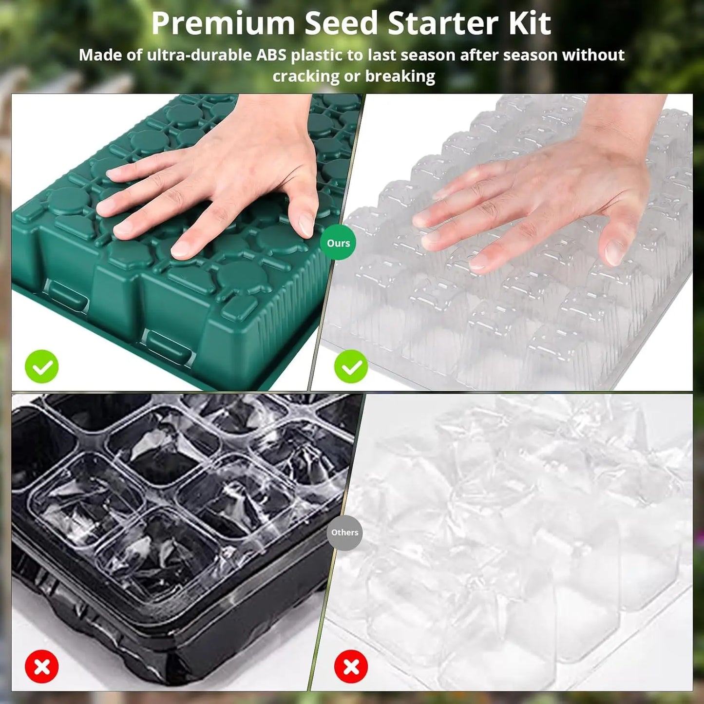 GrönStart™ Komplett Odlingstartkit – 80 Plantceller + Kraftfull LED Växtbelysning