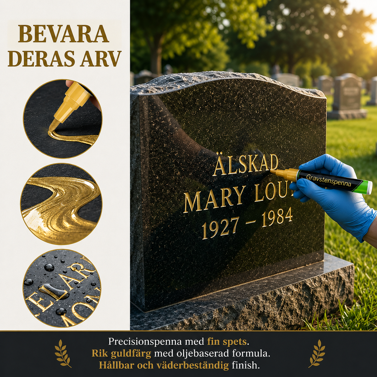 Minnespenna™ – Återställ blekta gravstensinskriptioner