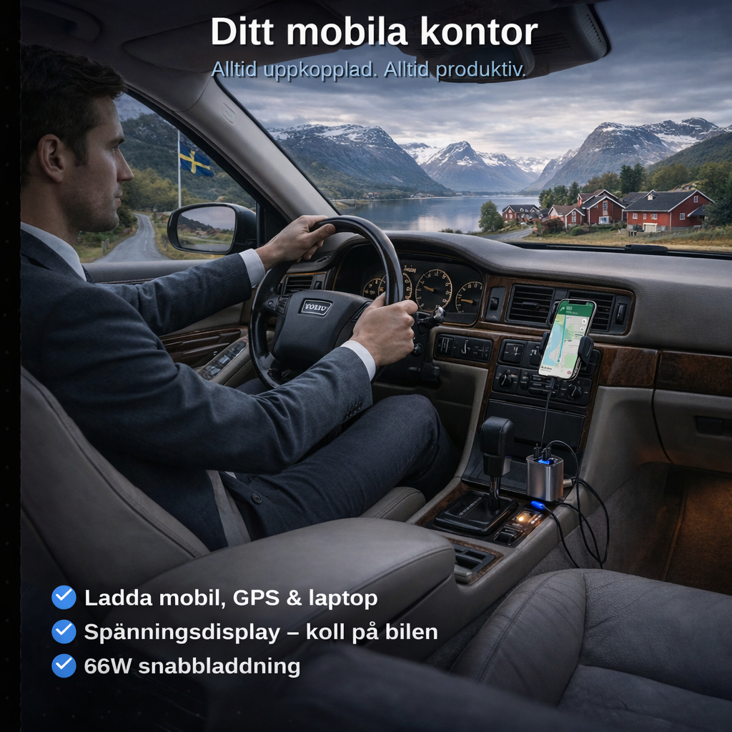 MultiCharge™ by Nordfyn – Ladda alla enheter samtidigt i bilen