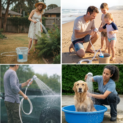 Nordfyn™ AquaFlow Pro – Duscha var du än är, utan kran eller el