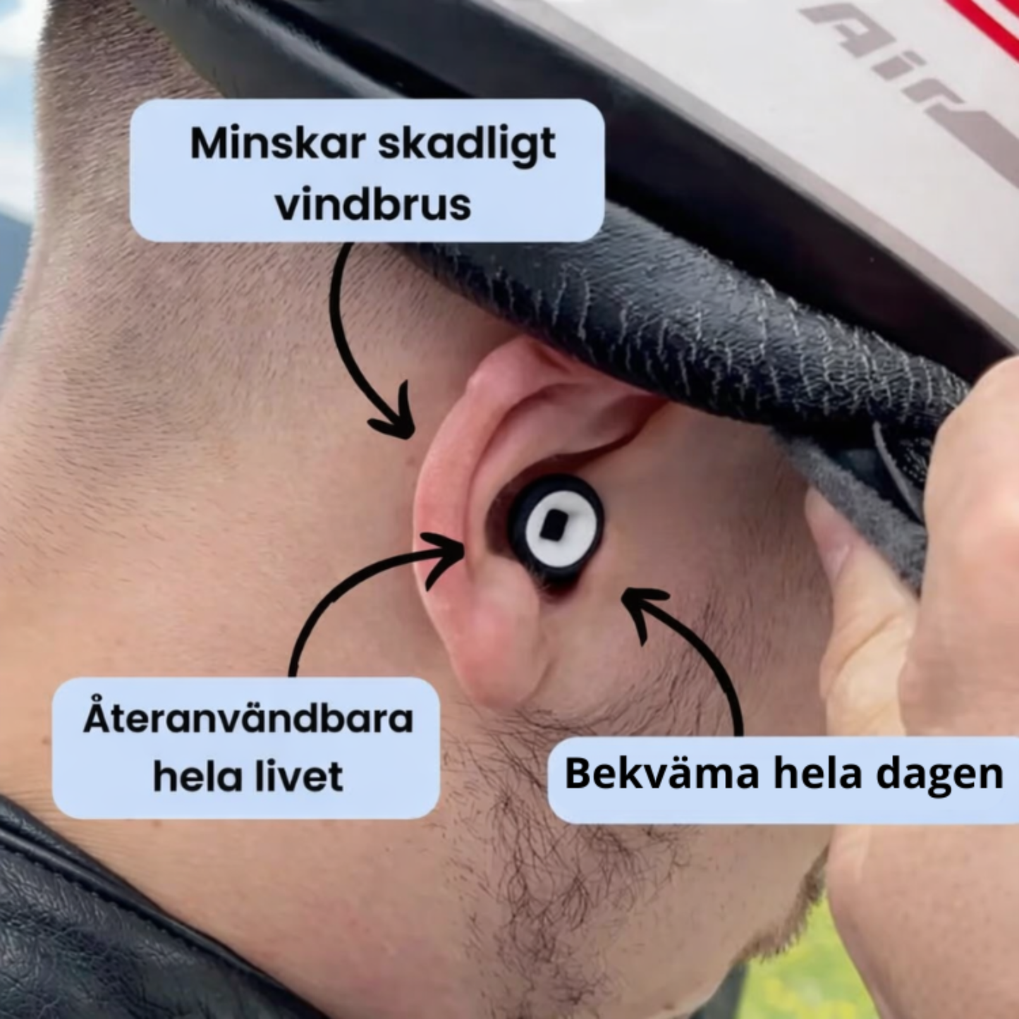 Nordfyn™ RideSilent – Slipp vindbrus i hjälmen – kör fokuserat igen