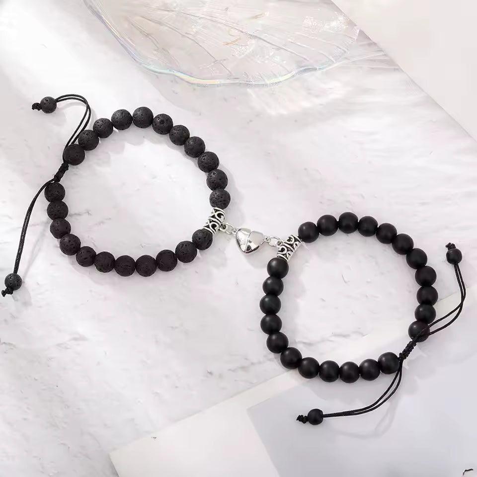 Nordfyn™ Själarna – Magnetiskt Pararmband med Äkta Natursten