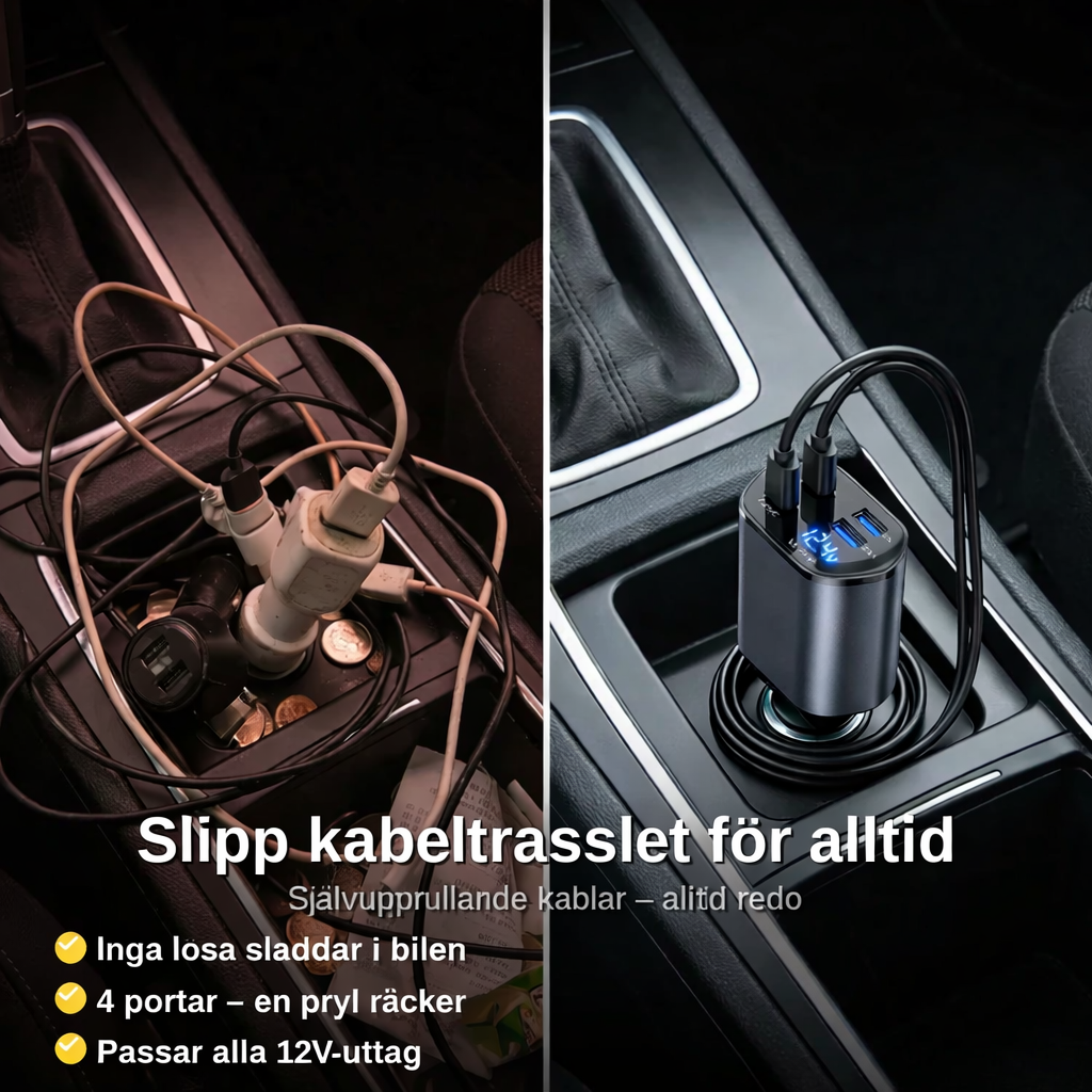 MultiCharge™ by Nordfyn – Ladda alla enheter samtidigt i bilen