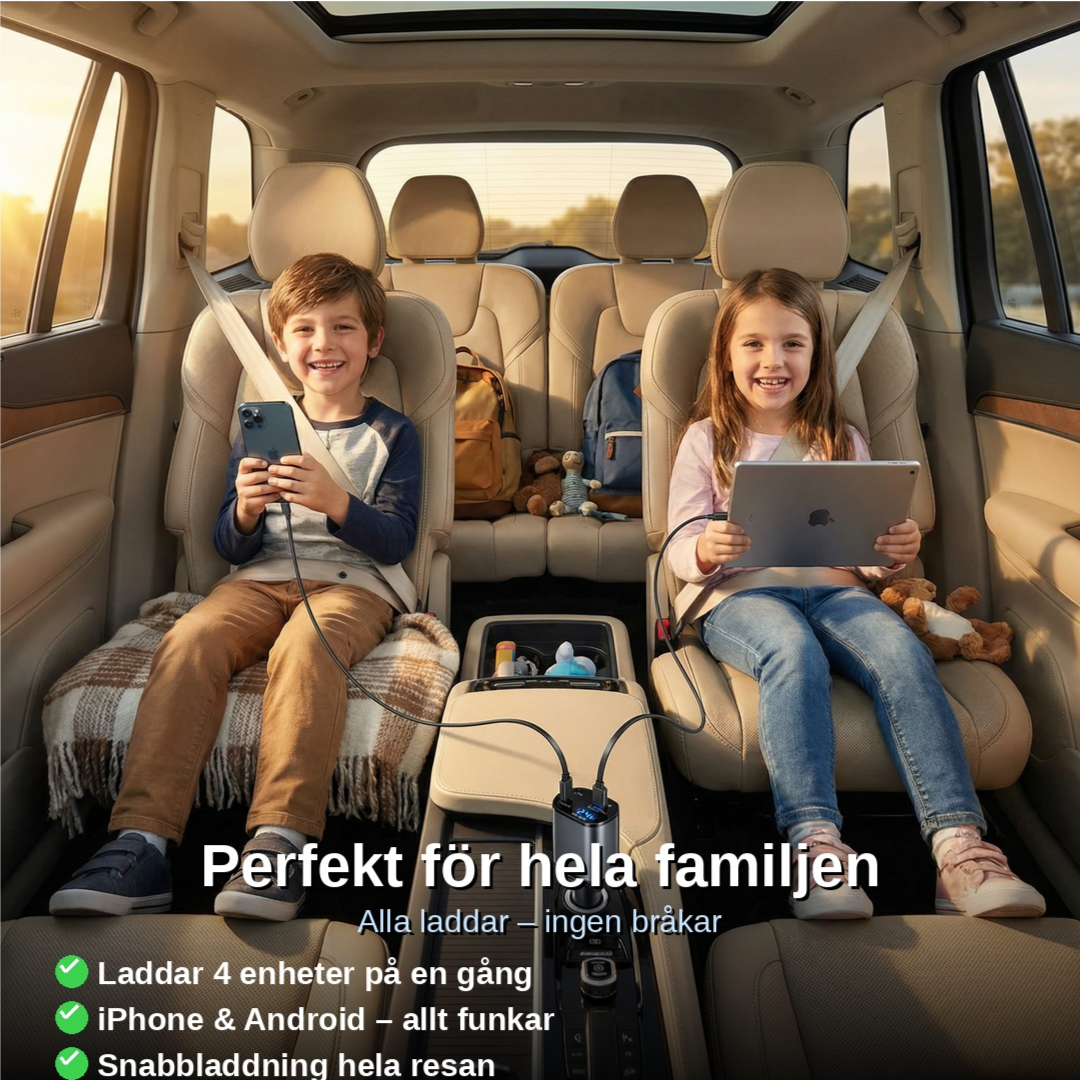 MultiCharge™ by Nordfyn – Ladda alla enheter samtidigt i bilen